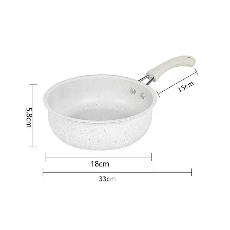 Jævn varme mini stegepande hurtig opvarmning turmalinbelægning omeletpande multifunktionel fortykket nonstick pande 1pc