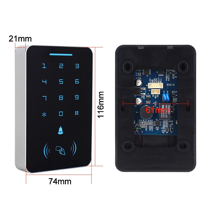 RFID Access Control Keypad 13.56MHz Proximity Access Controller Door Opener For Entry Security System