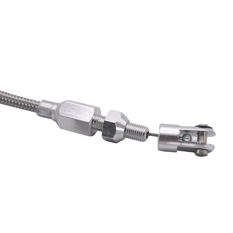 24 Inch Throttle Cable Braided Universal Accelerator with 350 Transmission Dipstick TH350 Tranny SBC BBC Trans