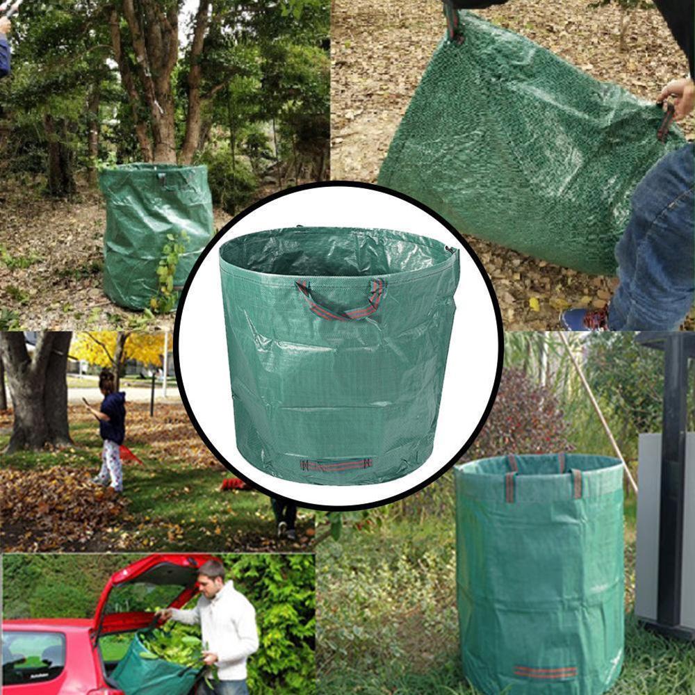 Garden Bag Sack Leaf Garden 100/200/300/400L Gardening Foldable Reusable Pot Grow Bags For Vegetables Growing Planting N4C4
