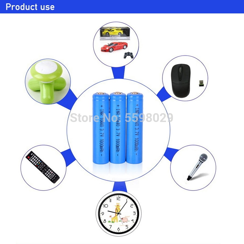 3.7V 10440 AAA Lithium Battery High Capacity 1000m... – Grandado