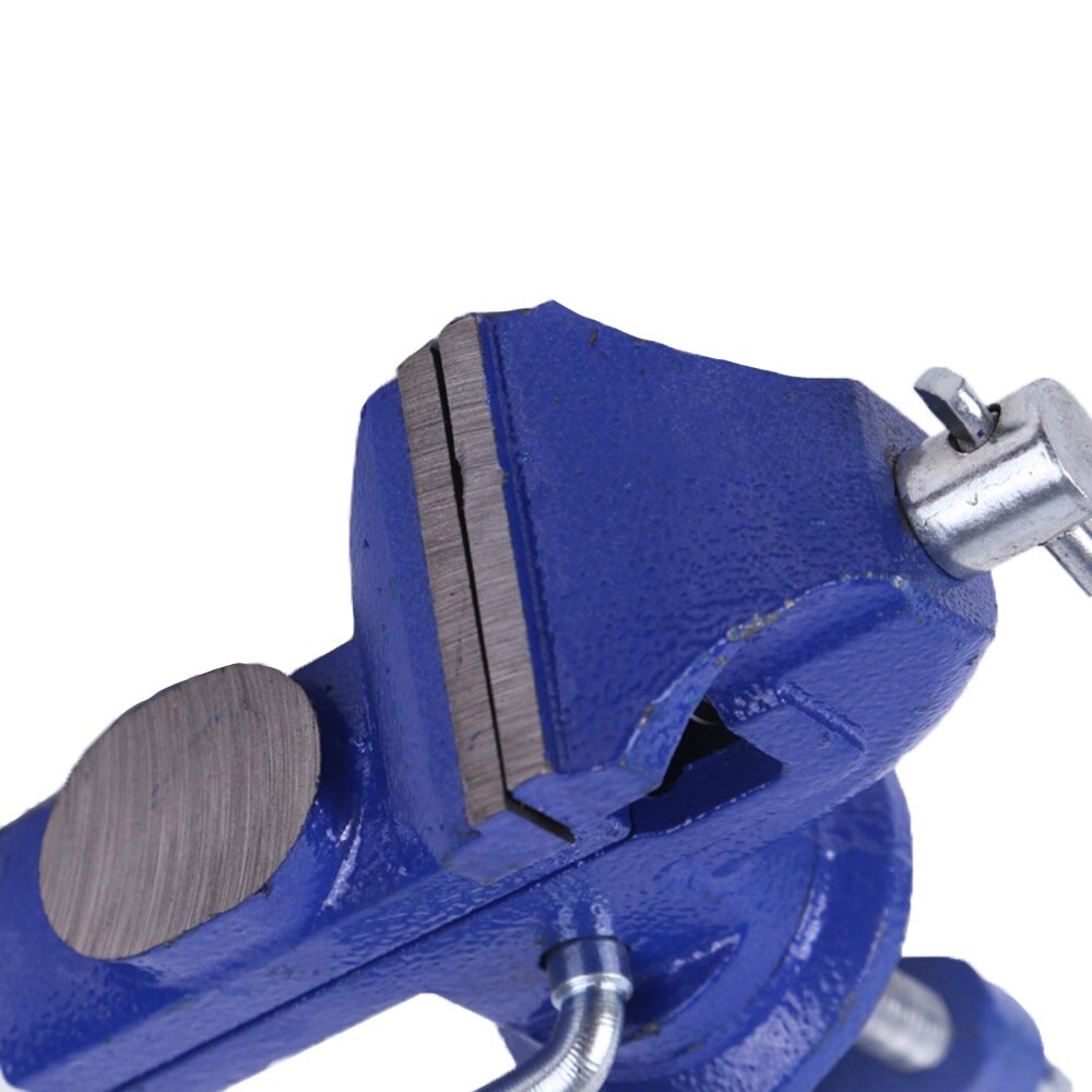 Small Cast Iron Clamp On Table Vise Bench Vise 360 Degree Swivel Base Cast Iron Table Top Clamp Press Vice with Anvil