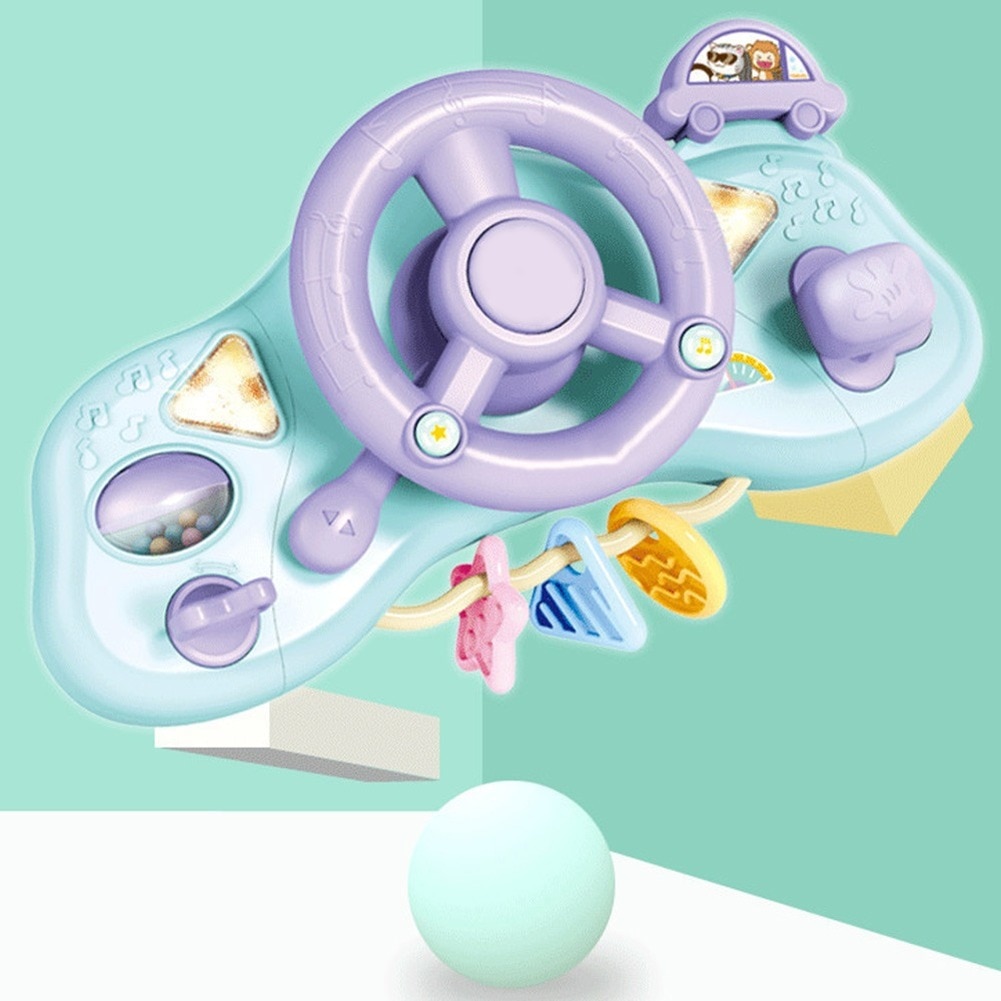 Baby Simulatie Stuurwiel Multifunctionele Elektrische Lichte Muziek Rijden Stuurwiel Kinderen Educatief Games Speelgoed