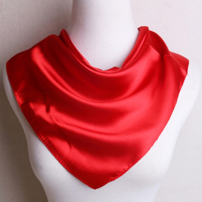 WZCX 60*60cm Frauen Einfarbig Seide Schal Frühling Herbst Neue Einfache Quadratische Schals Für Damen Weibliche schal