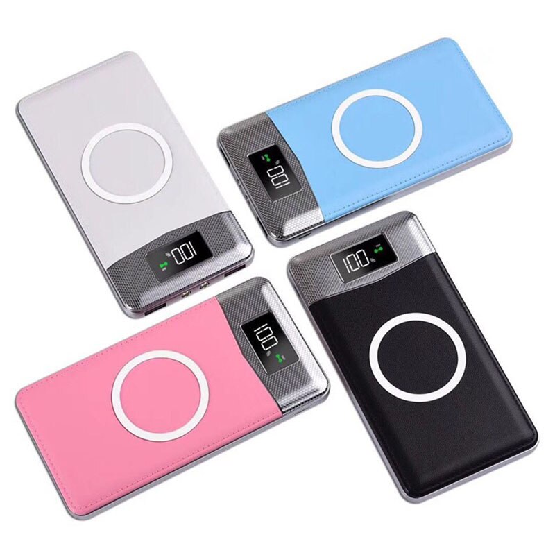 50000Mah Power Bank Externe Batterij Bank Ingebouwde Draadloze Oplader Powerbank Draagbare Qi Draadloze Oplader Voor Iphone 8 8Plus Xs