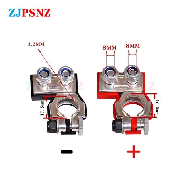 12V 24V Auto Cable Connector Battery Bornes Main Cable Post Clamp Terminal Screw Connection Positive&amp;Negative For Car Truck Boat: E