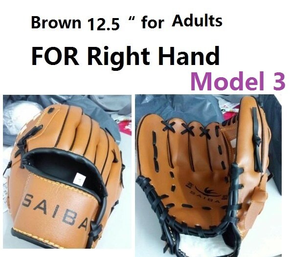 ZYMFOX Baseball Glove Catcher Gloves Softball Right Hand Gloves Exercise Equipment Sport Training Accessories Left/Right Hand: Right Hand Adults