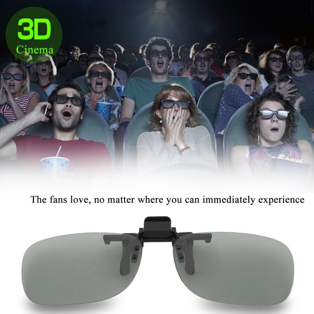 3D Light Weight Man Woman Clip On Type Passive Circular 3D Glasses Clip For 3D TV Movie Cinema