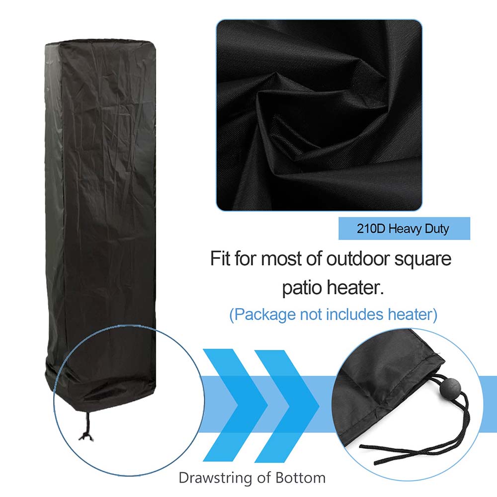 Cubierta impermeable para calentador de Patio, pirámide de Gas 210D, Protector de muebles de jardín, cubierta impermeable, muebles de jardín al aire libre