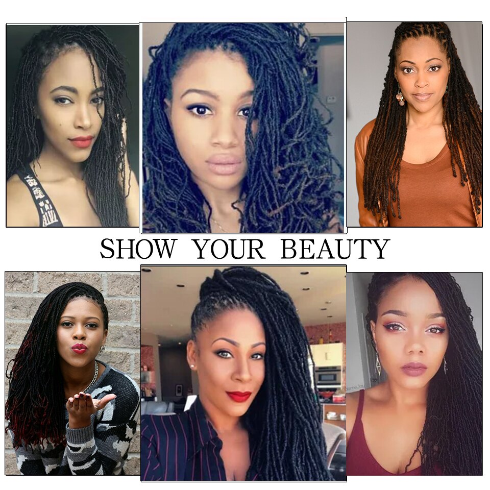 Micro Locs Crochet Hair Braids Sister Locs Slender Straight Goddess Faux Locs Crochet Hair Synthetic Braiding Hair Extensions