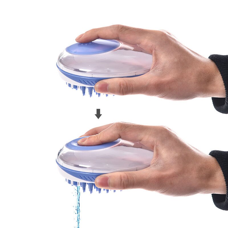 Cepillo de baño para perros y gatos, peine de silicona para SPA, champú, masaje, ducha, depilación, herramienta de aseo de limpieza,