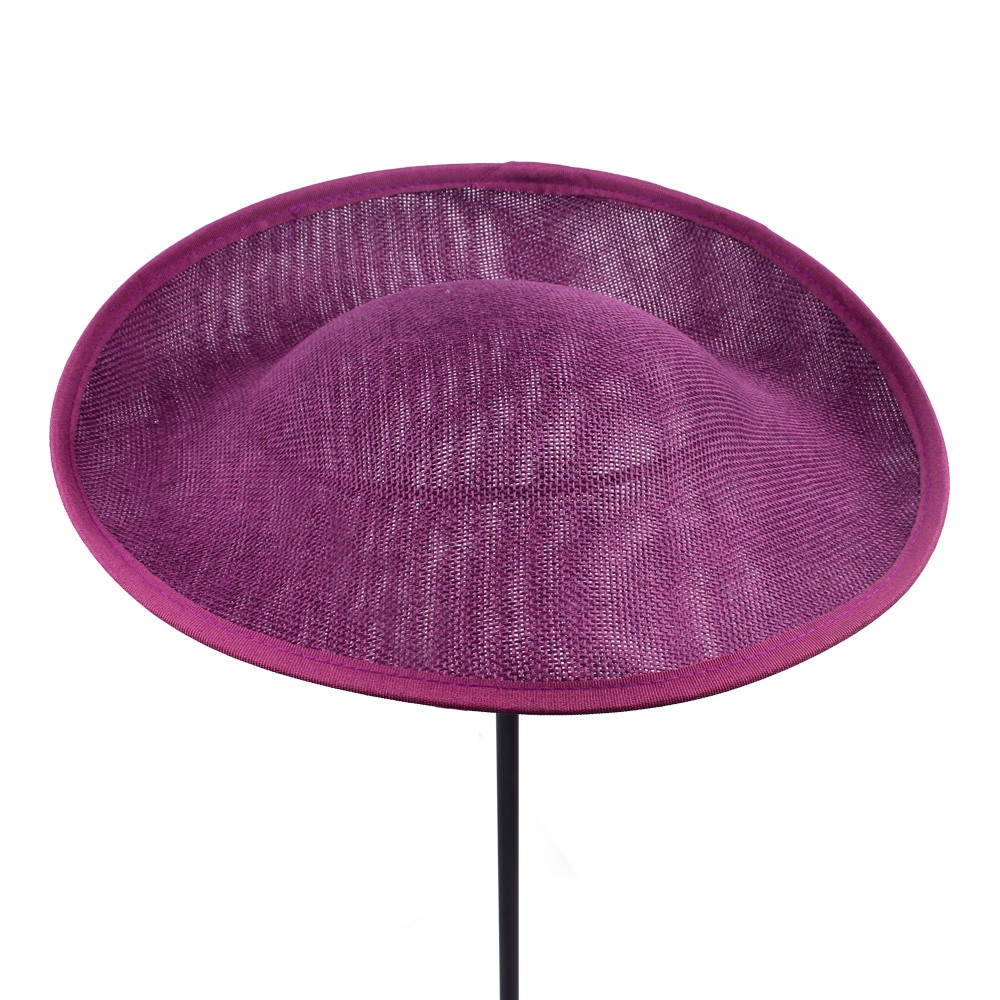 Tocado grande DIY de 30CM para mujer, tocado para de té y cóctel, boda, Kentucky Derby, sombrero para el pelo para iglesia: XXS / plum