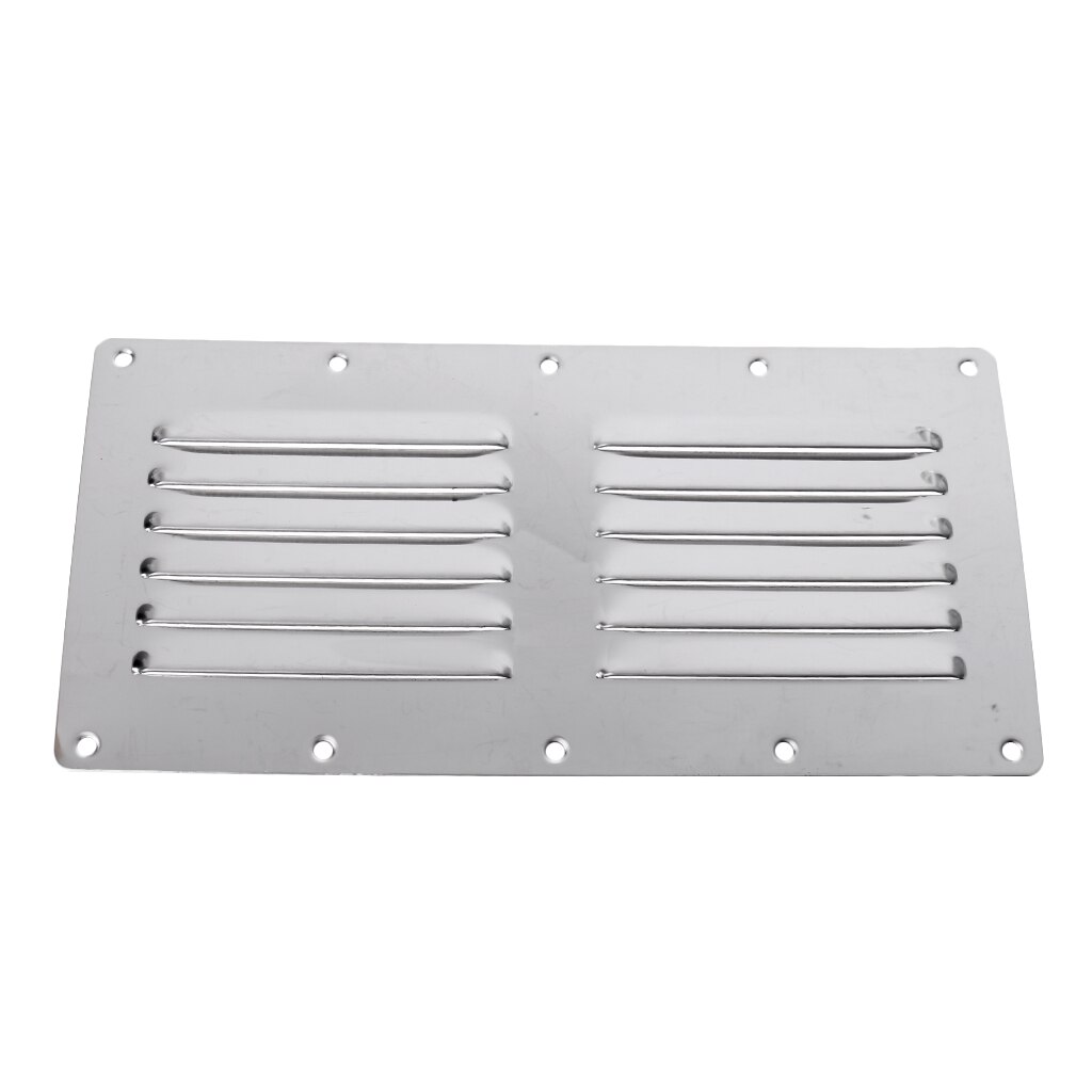 23 x 11.5 cm / 9 x 4.5 tums rektangulärt luftventilsgrill ventilationsgaller för byte av båt, rostfritt stål