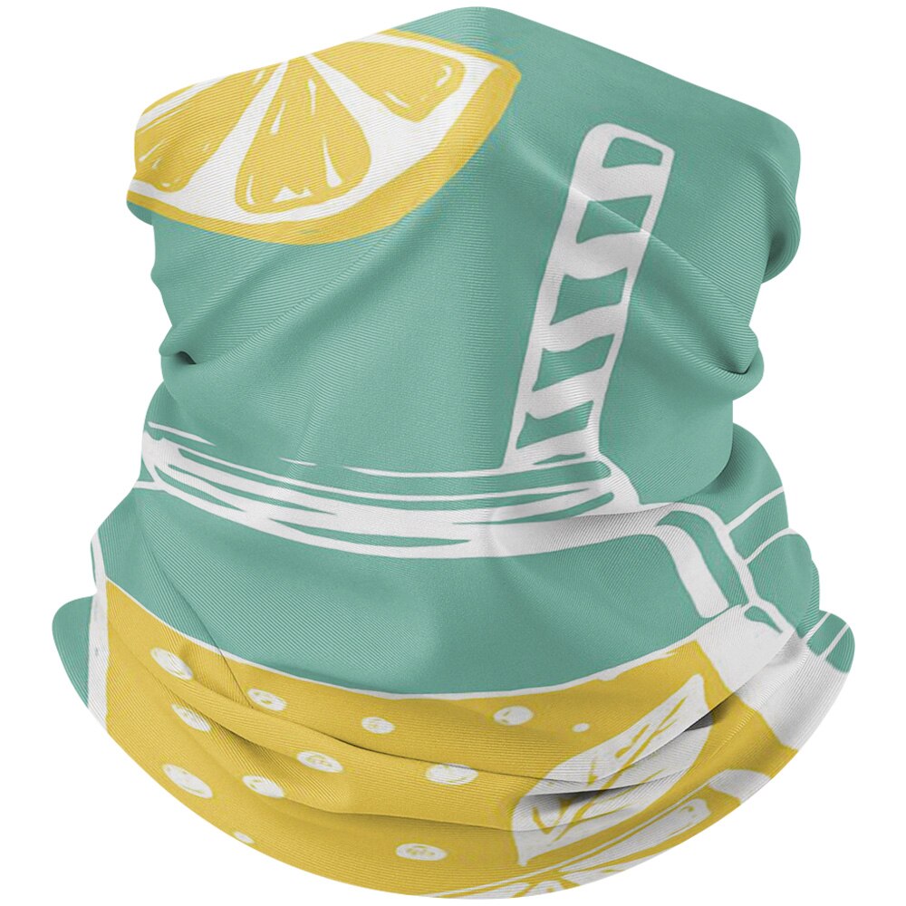 Lemon Slice With Cup Neck Gaiter Magic Scarf Mens Ladies Rectangular Hijab Scarf Custom Scarf