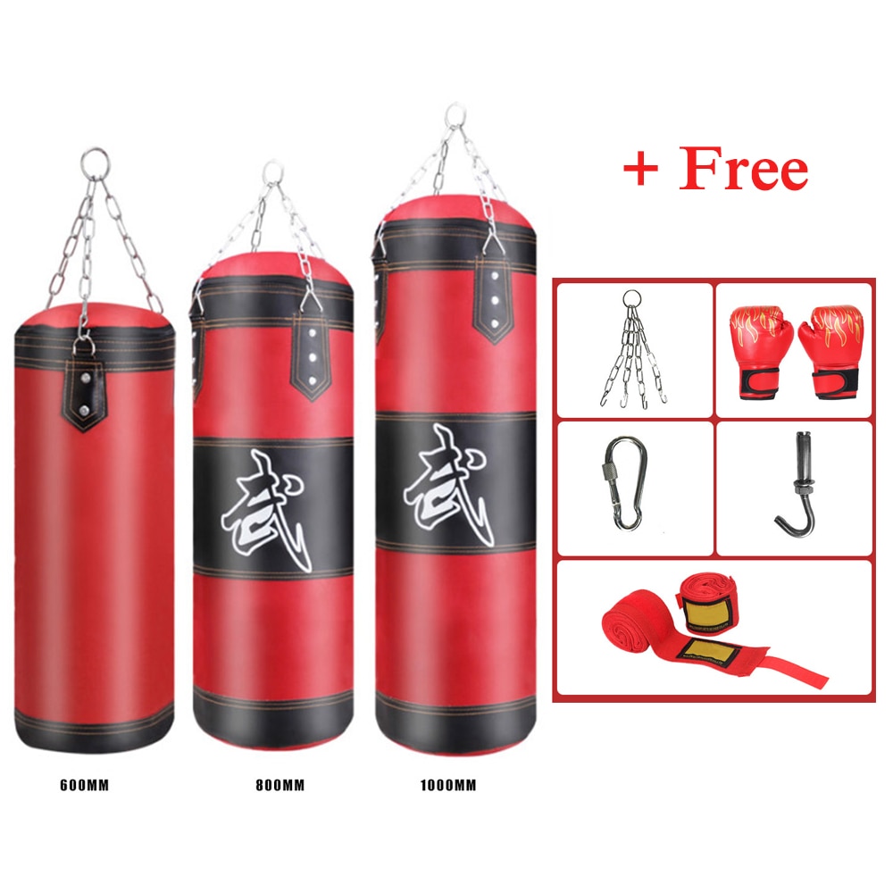 Boxing Punching Bag Set Training Fitness Hanging Kick Sandbag Adults Gym Exercise Muay Thai Empty-Heavy Boxing Bag