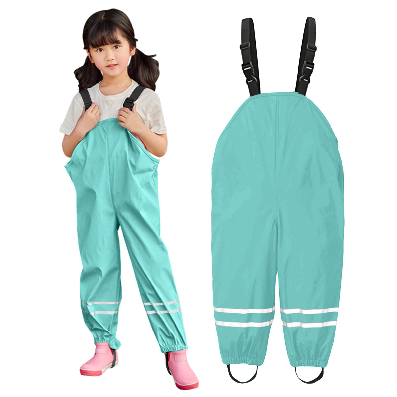 Mono de lluvia para niños Y niñas de 1 a 8 años, mono impermeable a prueba de viento, ropa de barro, pantalones, conjuntos