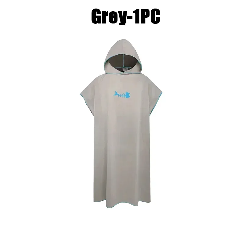 Surfponcho, umkleidehandtuch mit kapuze, mikrofaser-stranddecke, badetuch, schwimmhandtuch, neoprenanzug, strandponcho für erwachsene: Schwarz