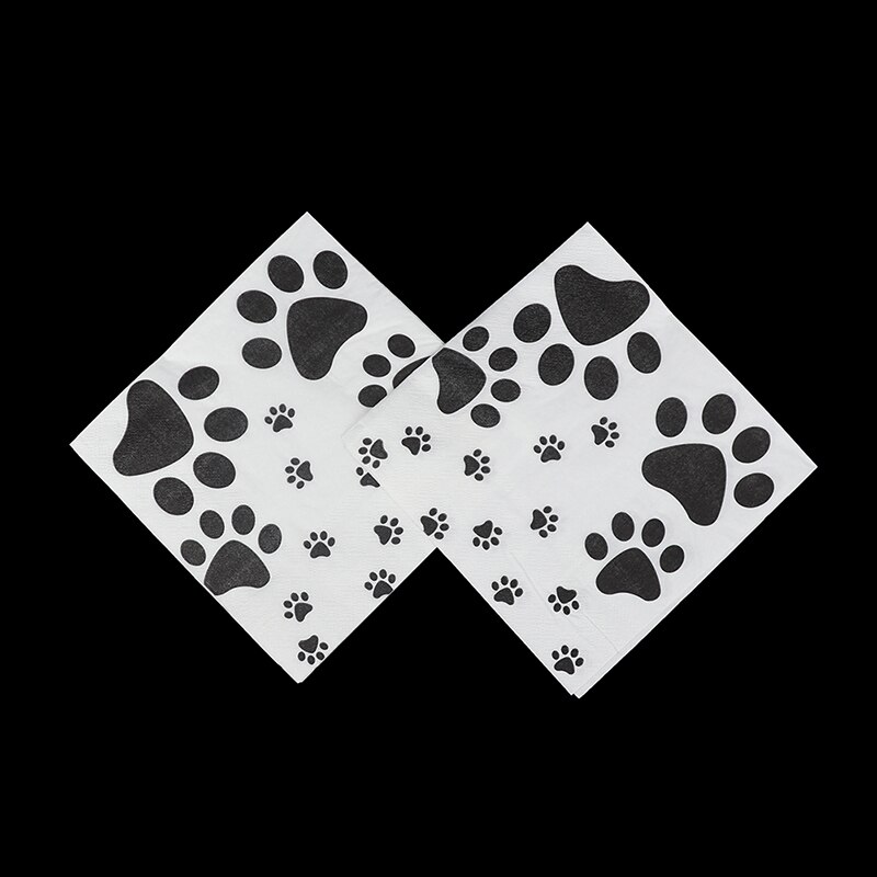 Puppy Paw Themed Pet Birthday Party Decorations Dog Paw Party Print Papernapkins
