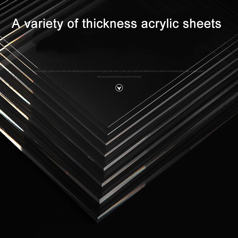 Transparent plexiglass plastic sheet acrylic sheet plexiglass polymethacrylate 1mm-9mm thickness 10x20cm length