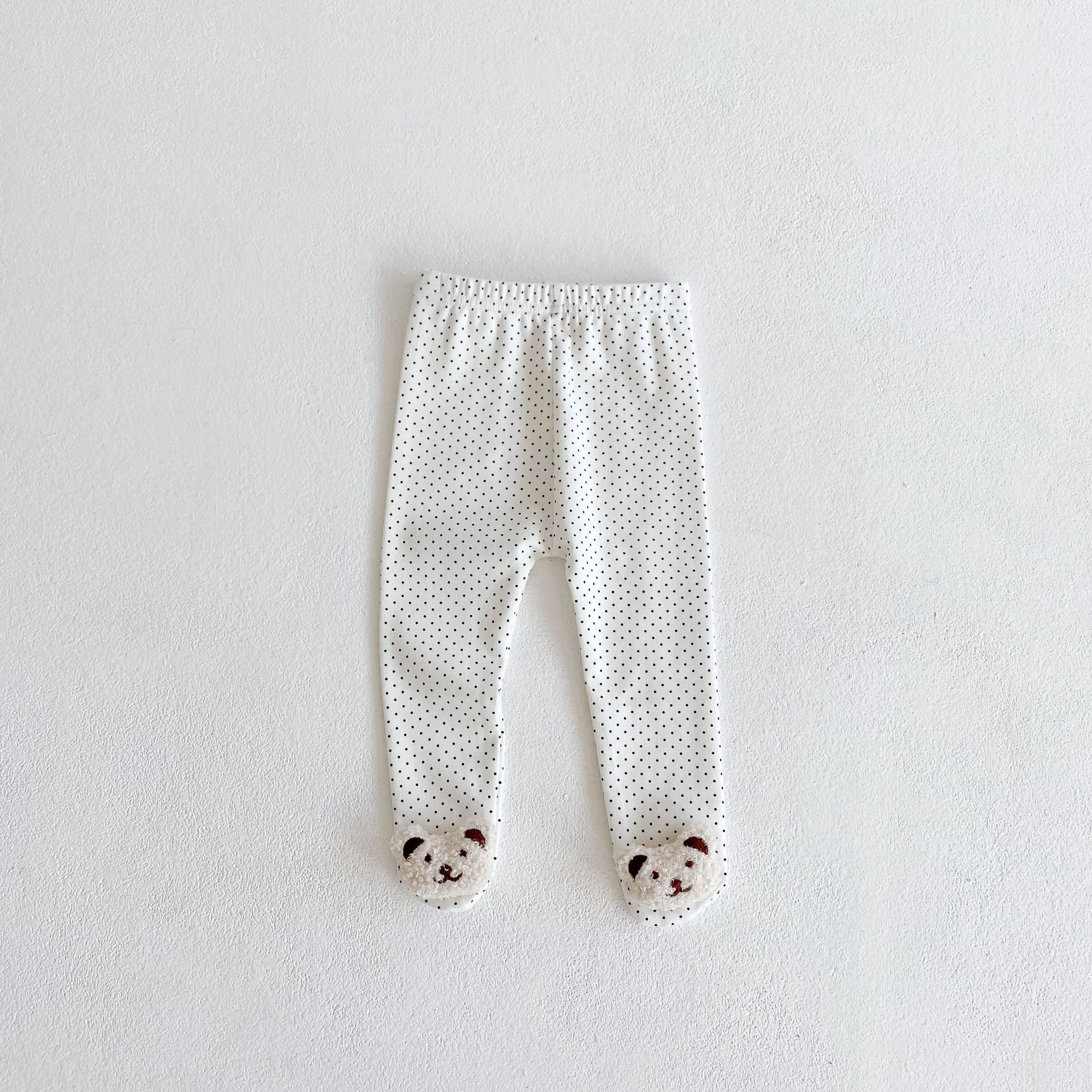 2022 Lente Baby Meisje Dot Panty Mode Dot Print Leggings Voor Baby Peuter Broek Katoenen Baby Jongen Panda Leggings 0-24M: beige / 12M  80cm