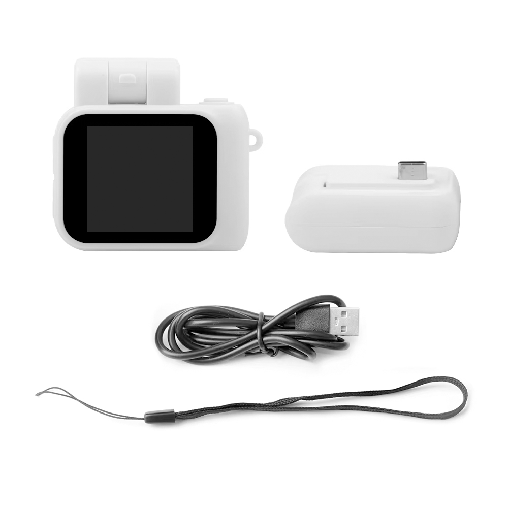 Y4000 Mini Camera With Screen HD 1080p With Flash Lamp And Battery Dock Portable Retro Ultra Compact Mini Camera Video Recorder: WHITE / Bundle4