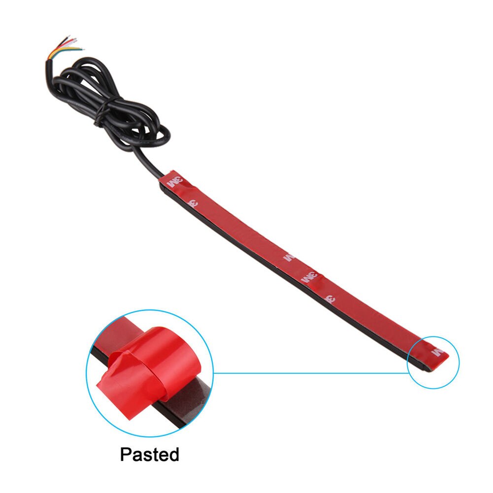 2 uds Universal LED Flexible tira de luces para motocicleta Accesorios Moto luz trasera LED Placa de luz de freno señal de