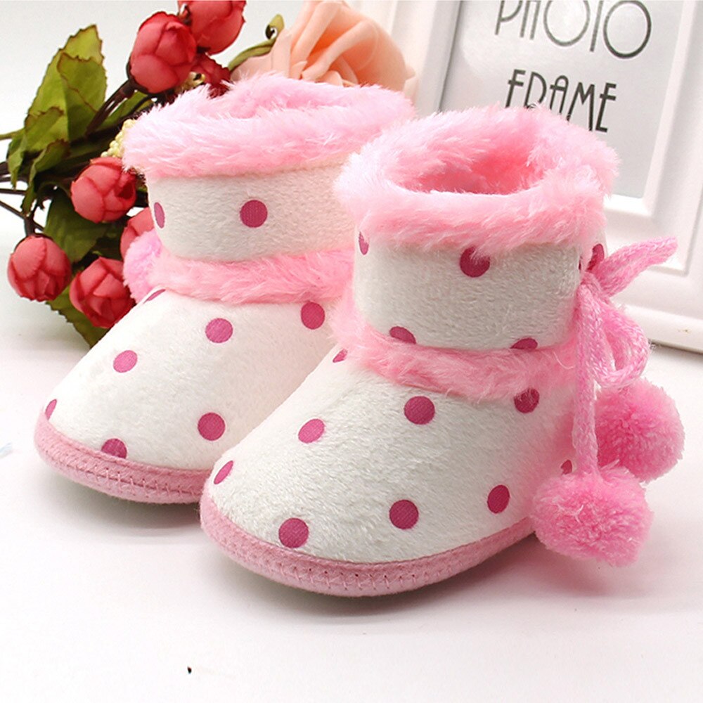 Baby Mädchen Jungen Schuhe Kleinkind Weiche Booties Anti-Unterhose Weiche Sohle Punkt Schnee Stiefel Kleinkind Neugeborenen Erwärmung Schuhe
