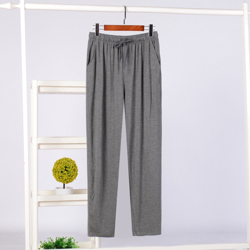 Men's Cotton Knit Jogger Pants Sleep Pants Bottoms with Drawstring Sweatpants with Pockets: DH / L