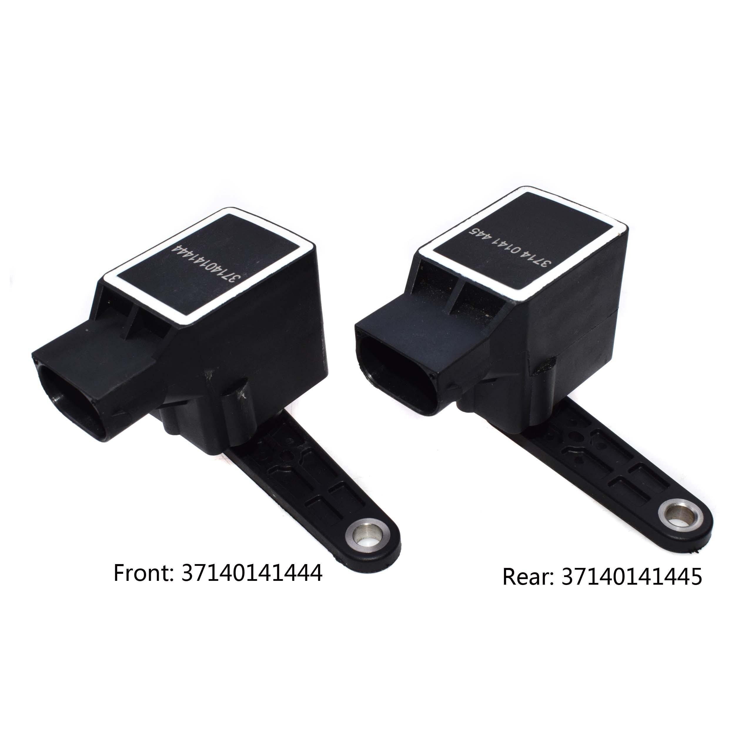 Koplamp Level Sensor Voor Achter 37140141444 37140141445 + Connector Plug Voor Bmw E81 E46 E90 E93 E92 E91 E38 x5 Z4 Z8: Front Rear Pair