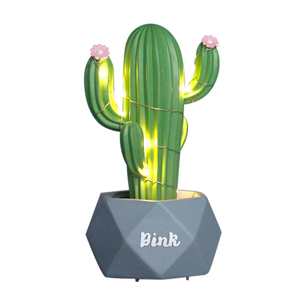 3d kaktus led romantisk bordlampe grøn pink pære belysning natlys til baby soveværelse dekoration luminaria værelse indretning: D