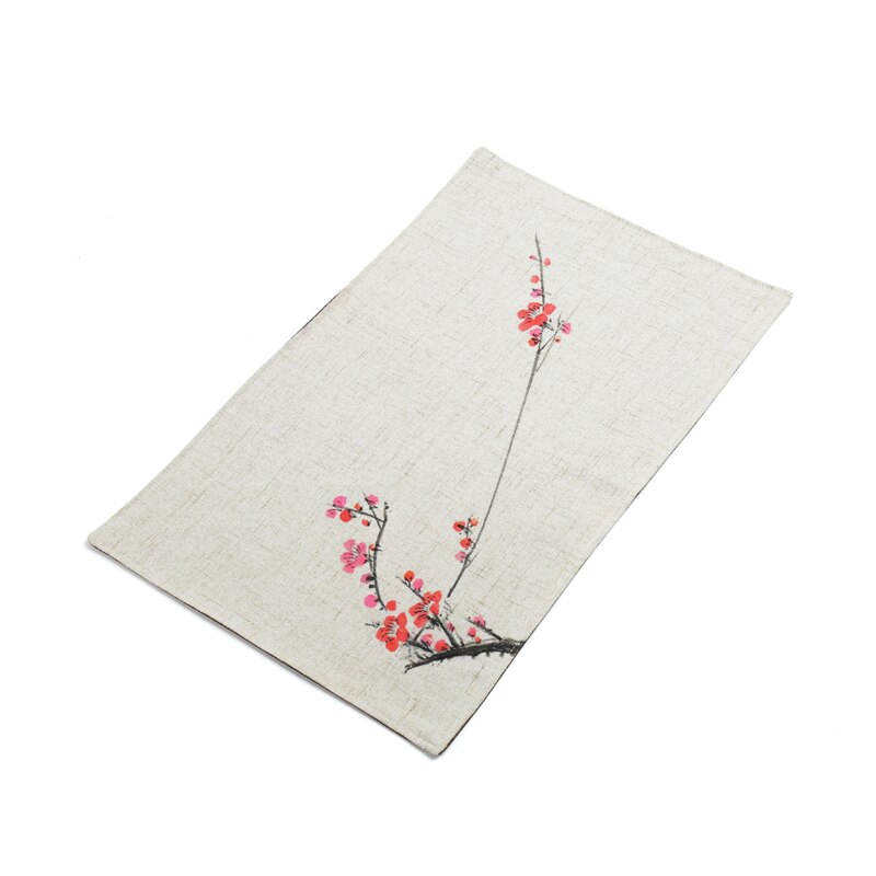 Napperon en tissu peint à la main pour Table basse, drapeau de Table, trompette, tapis de Table en coton et lin: h