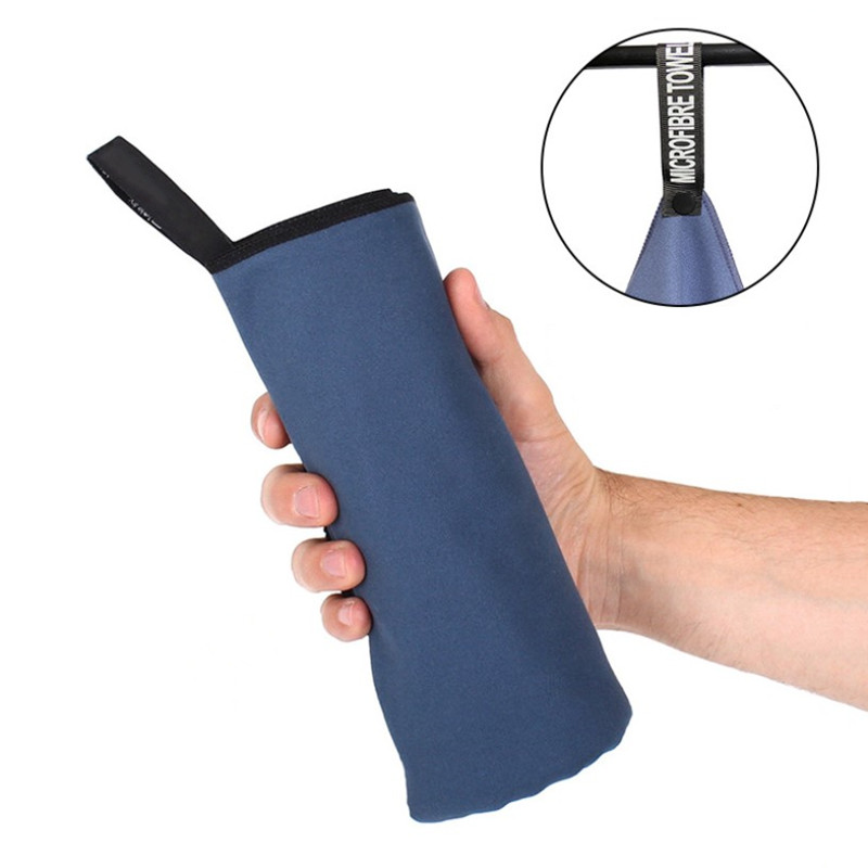 Sports mikrofiber hurtigtørrende lomme håndklæde bærbart ultralet absorberende stort håndklæde til swimmingpool svømme gym fitness yoga strand