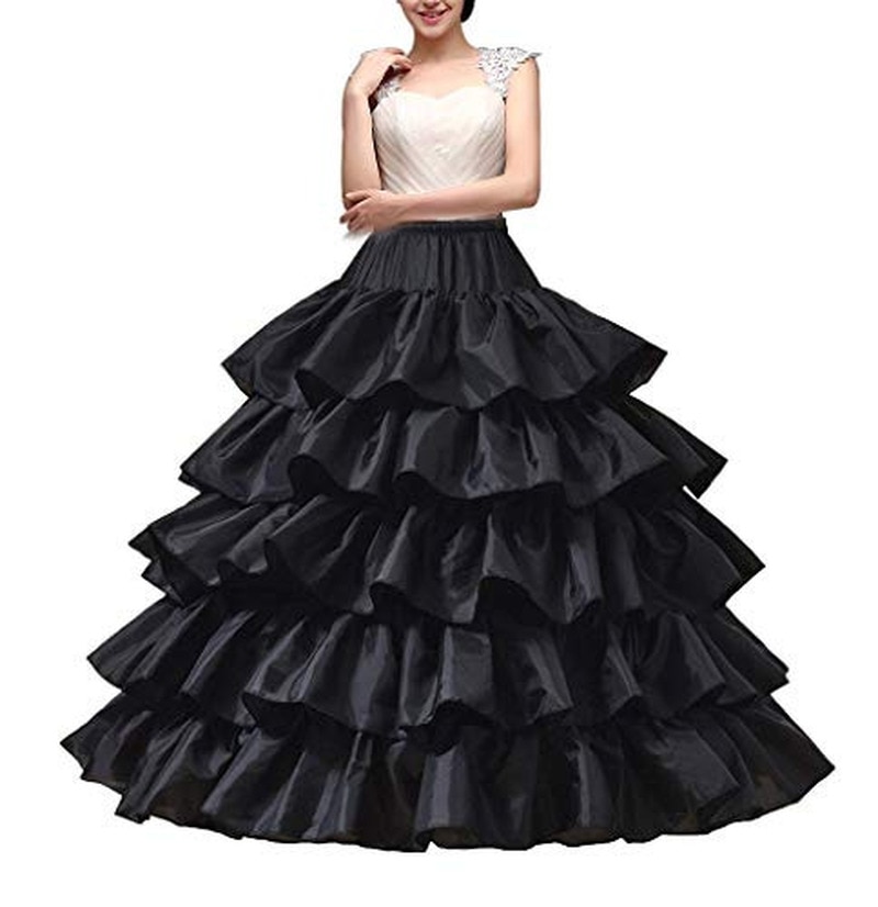 YULUOSHA Crinoline Hoop Jupon Longueur Plancher Pour Robe Mariée Et Bal - Blanc Taille Unique