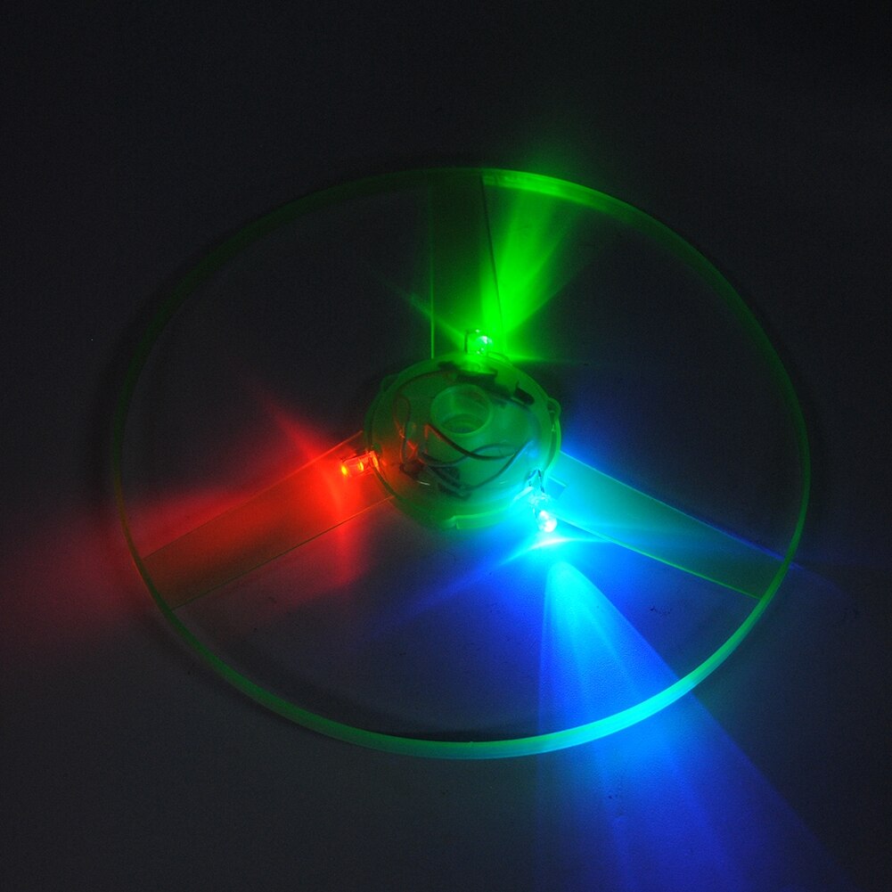1 PC/S Funny Outdoor Toy Flying Saucer Helicopter Spin Disk Flight LED Toys