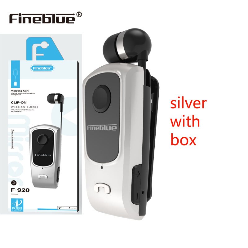 FineBlue F920 sportowe słuchawki Bluetooth z mikrofonem redukcja szumów F910 bezprzewodowy zestaw słuchawkowy przypomnienie połączeń Bluetooth słuchawki: F920-with box-silver