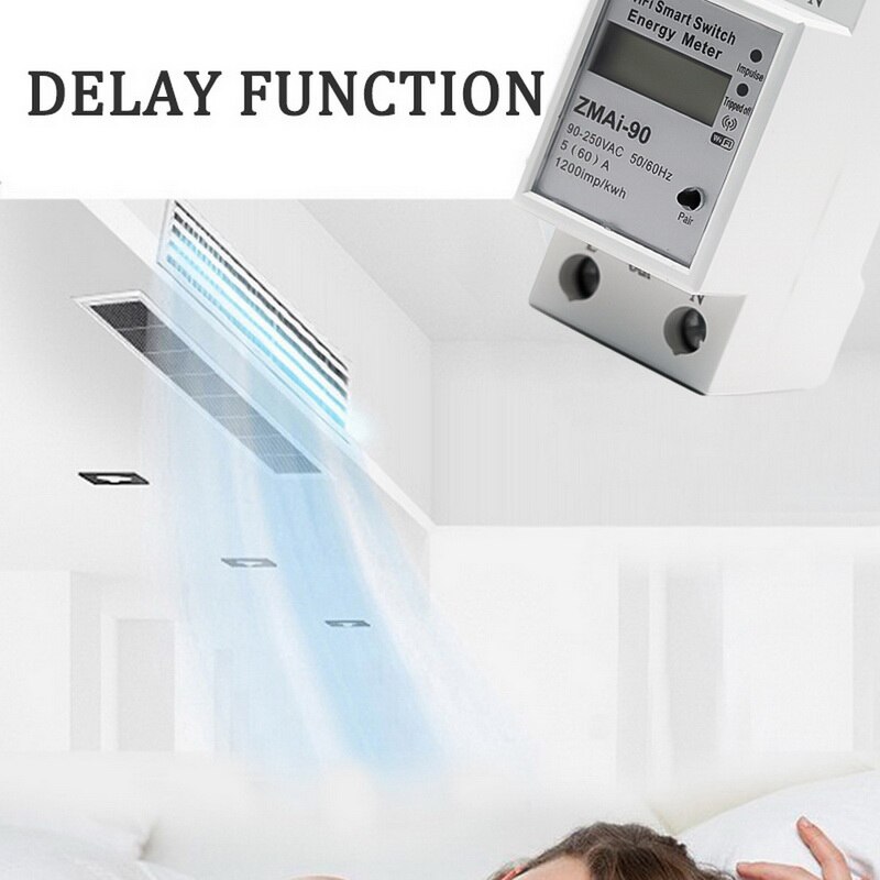 Energiamittari sonoff  r2 60-80a tehoenergiamittari monitori langaton wifi ajoituksen jakotoiminnolla kaukosäädin älykäs koti