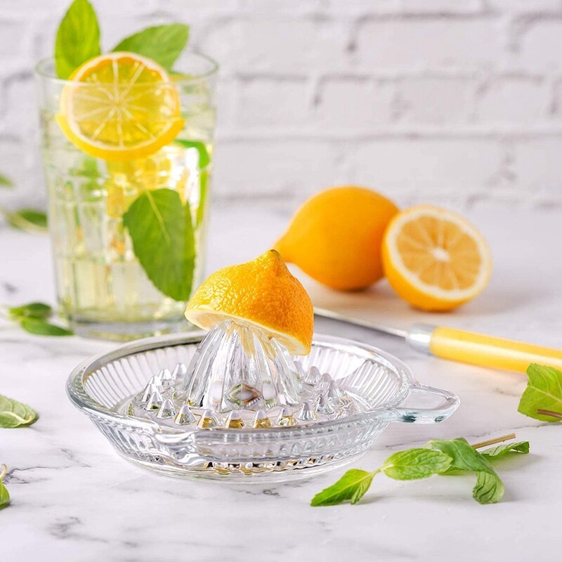 Presse-agrumes en verre avec poignée et bec verseur, presse-agrumes manuel, parfait Pour le jus, 2 paquets