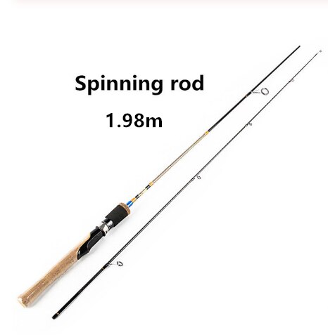 2 Sec Carbon Hengel Spinning Lokken Gew. 2-8G Hengel 1.68M 1.8M 1.98M Ul Power Snelle Ultralight Lokken Spinhengel Casting: Clear