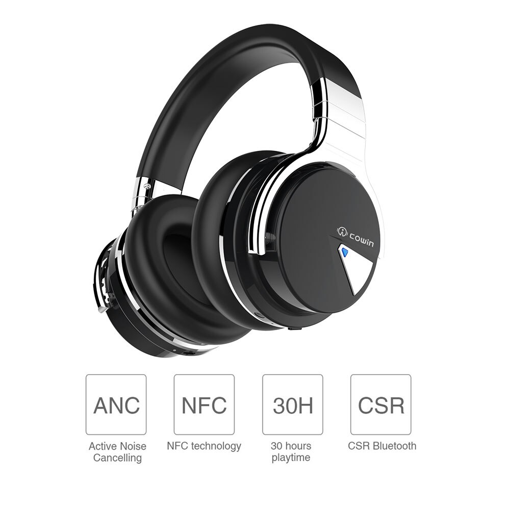 Cowin-auriculares inalámbricos con Bluetooth, dispositivo de audio con cancelación activa de ruido, con micrófono para teléfono móvil