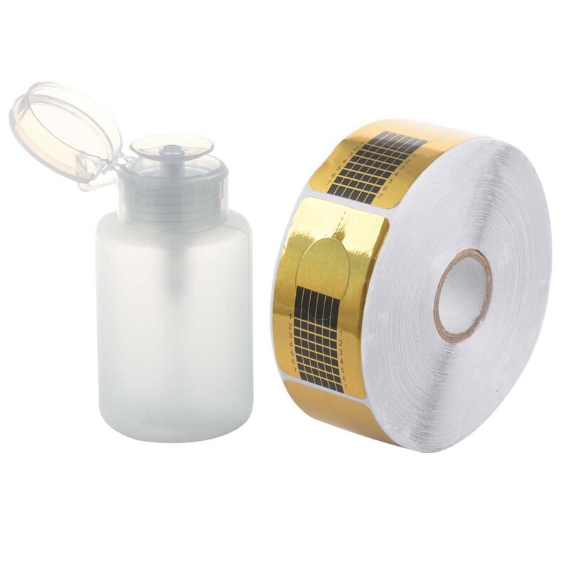 Distributeur de pompe en plastique pour vernis de maquillage, 150Ml, pour Nail Art, avec 500 pièces, outil d&#39;extension de pointe pour Gel UV acrylique: Default Title