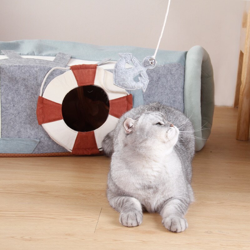 Pet Toys Cat Bed Cat Toys Personality Ship Flying Saucer Cat Tunnel Toys Foldable Pet Supplies Cat Supplies Entertainment Toys