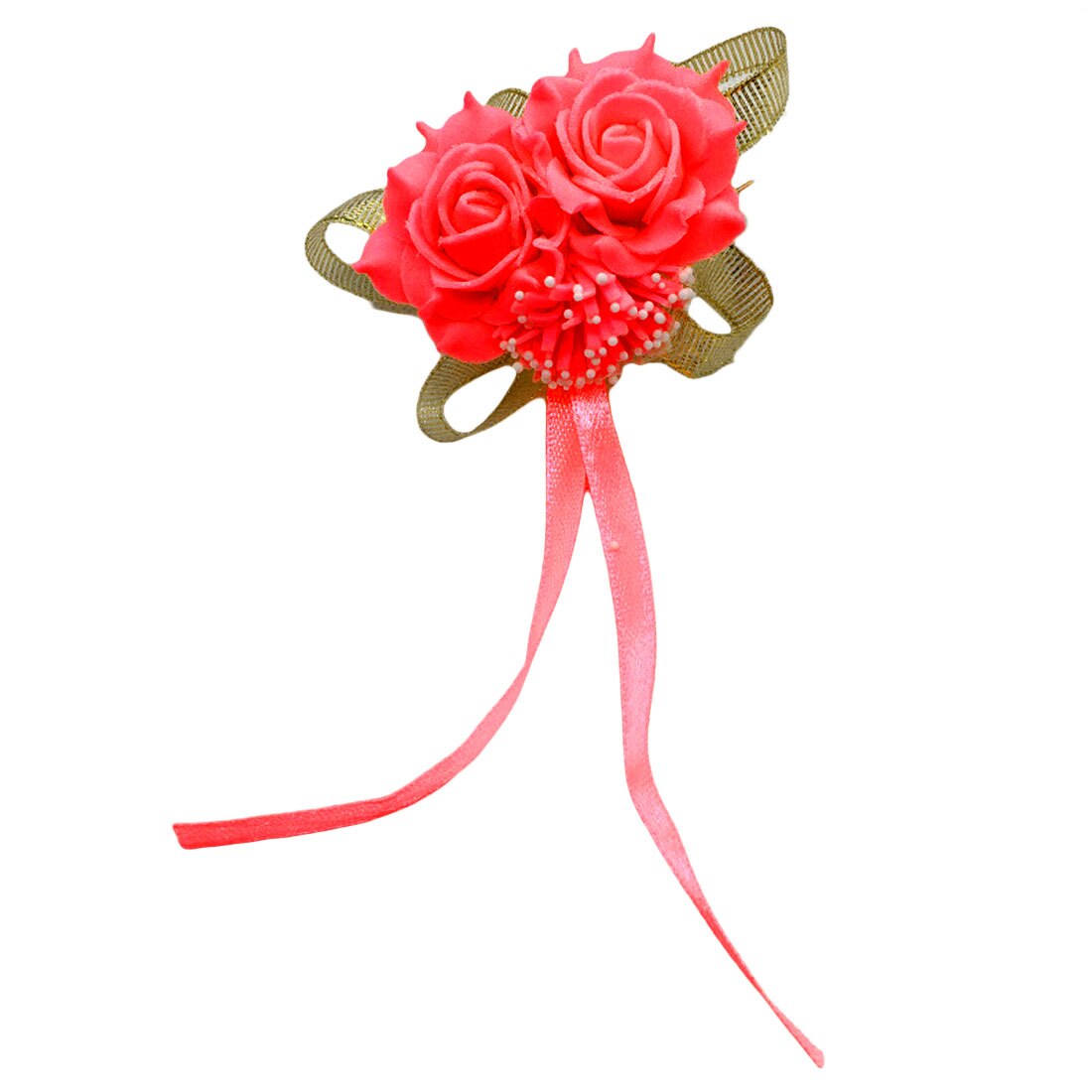 Flores artificiales para novia para bailar de boda decoración nupcial accesorios para baile de graduación ramillete de muñeca dama de honor flores de mano: 1