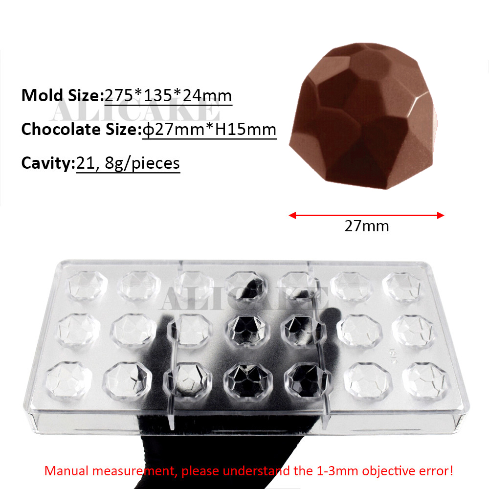 3D Polycarbonate Chocolate Molds Tray Forms For Baking Chocolate Bar Cake Thick Mould Pastry Tools for Bakery Mold: 61-2118