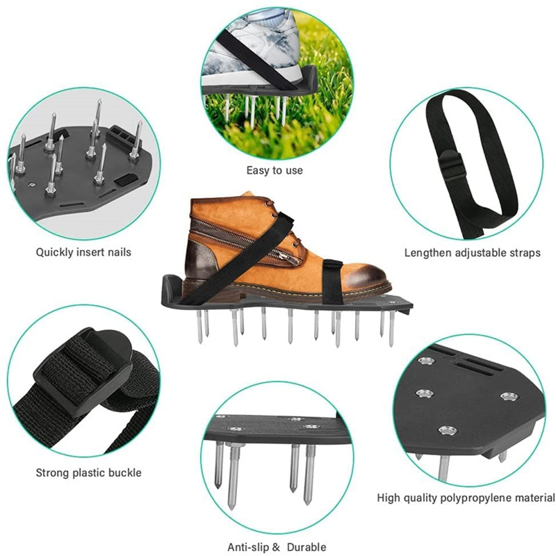 Gazon Beluchter Schoenen Gras Spiked Tuinieren Wandelen Revitaliserende Cultivator Gazon Beluchter Sandalen Schoenen Tuin Nagel Schoenen Tool