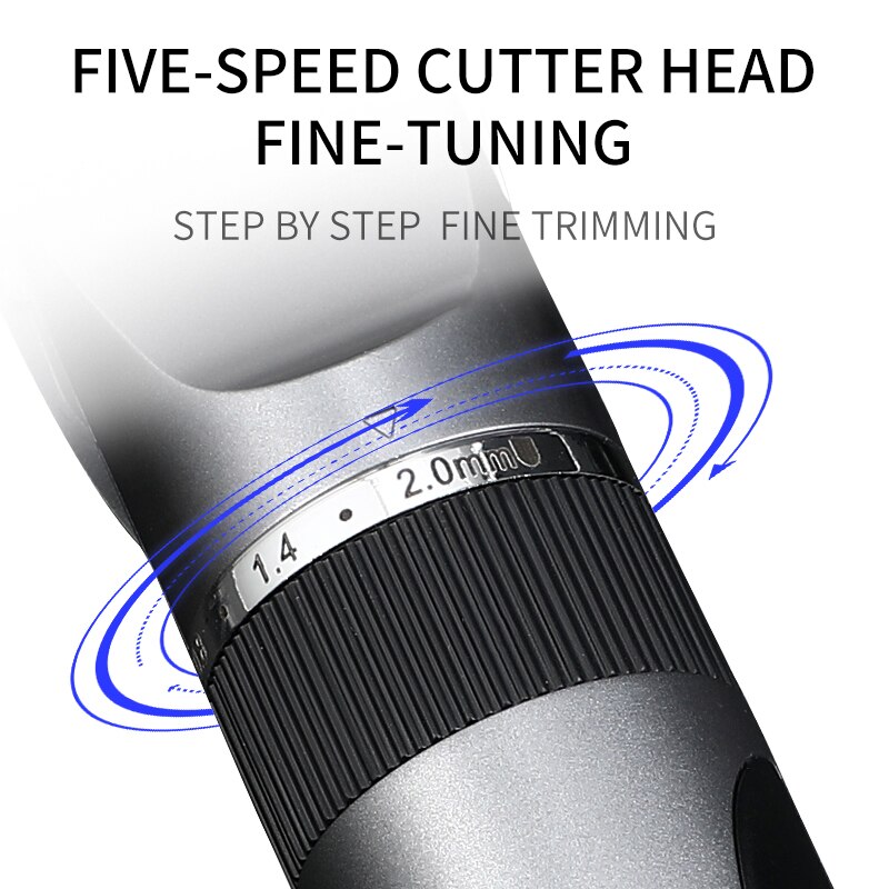 Professionele Tondeuse Mannen Kapper Baard Trimmer Oplaadbare Keramische Mes Haar Snijmachine Volwassen Kid Kapsel Low Noise