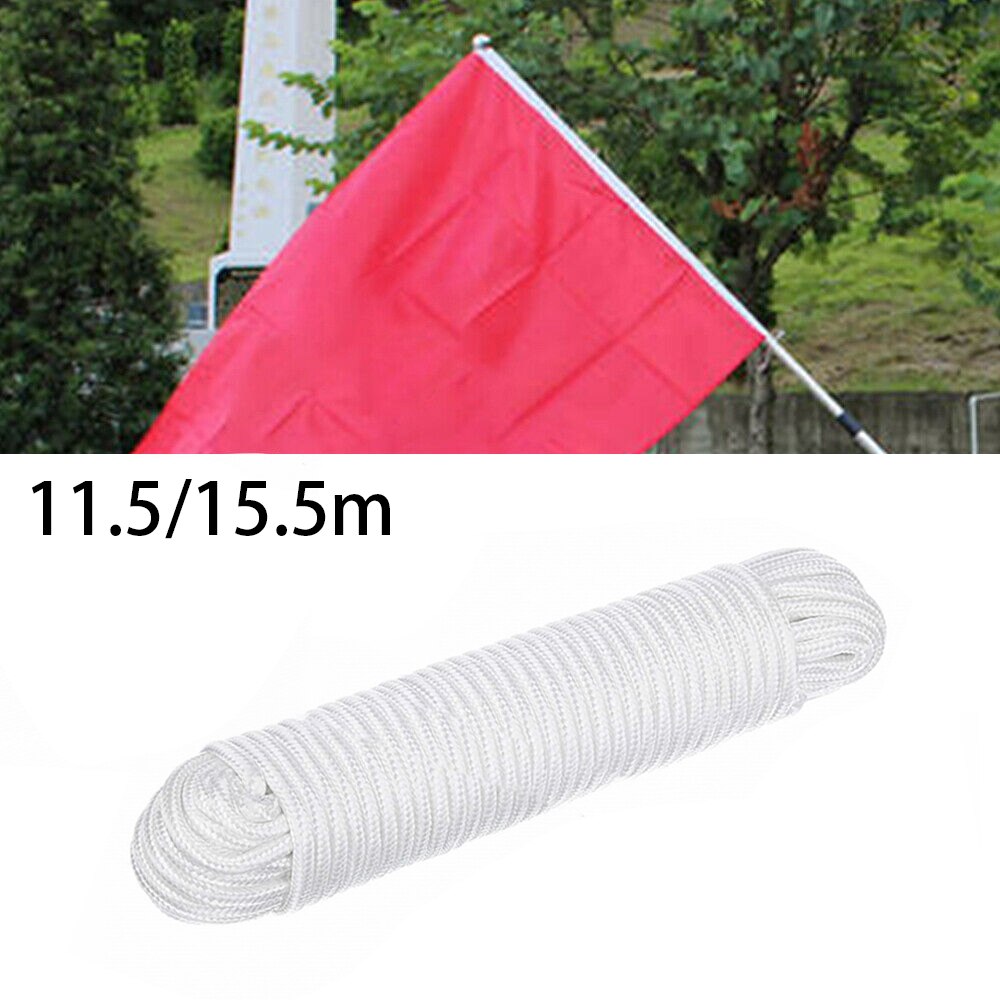 Nylon Braided Rope 6MM Flagpole Lifting Rope Outdoor Flagpole Accessories Durable Polypropylene Material Solid Braid