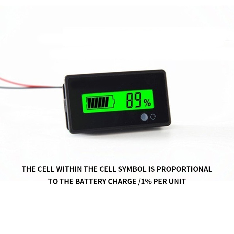 Moniteur de tension de capacité de la batterie indicateur de capacité de la batterie au plomb voltmètre LCD moniteur plomb-acide