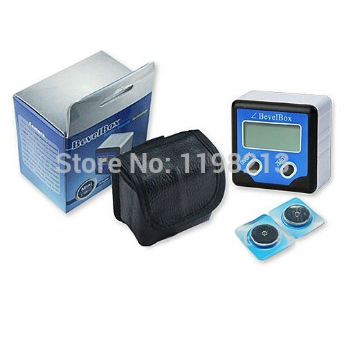 Mini Digital Protractor Bevel Box - Blue (1 x CR2032) level meter