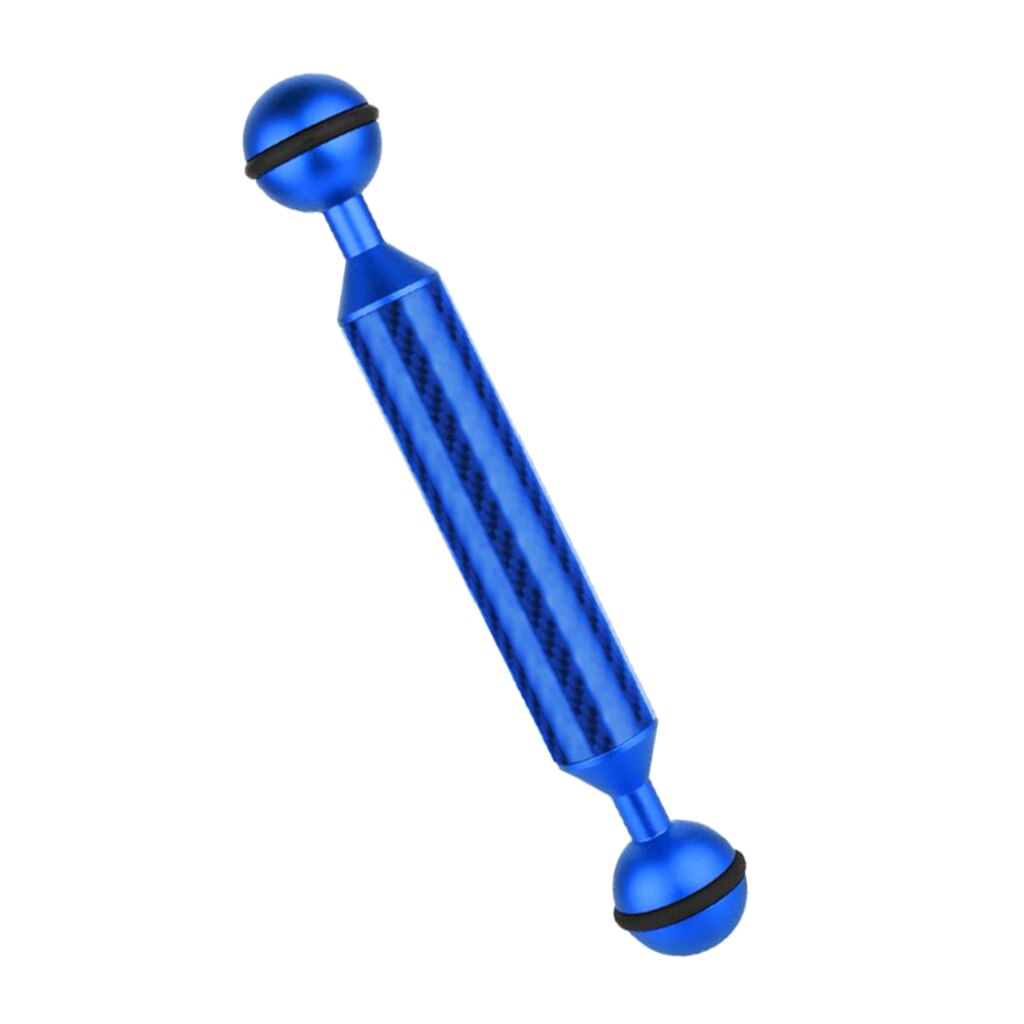 6 polegada comprimento 20.8mm diâmetro duplo bolas de fibra de carbono flutuante braço estender suporte, diâmetro da bola: 1 polegada azul