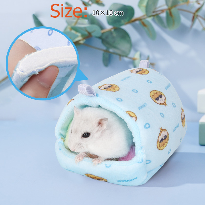 Liten husdjur varm matta plysch hamster liten matta dubbelsidig marsvin bo matta lätt att bära sex färger valfritt: Stil -08